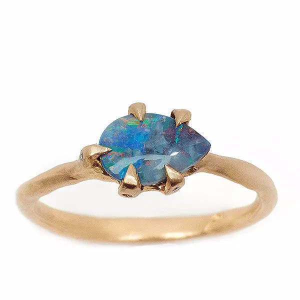 Sloan Ring With Pear Shaped Opal