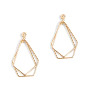 Small Gold Delicate Triangles Dangle Earrings