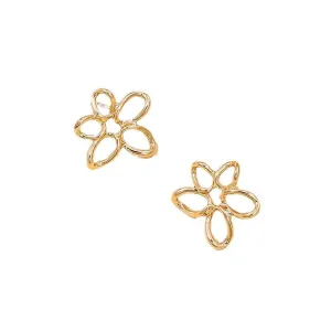 Summer Chic Hollow Flower Earrings with Korean Flair for Everyday Wear