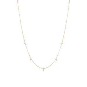 Tilica Beaded Necklace - Solid Gold