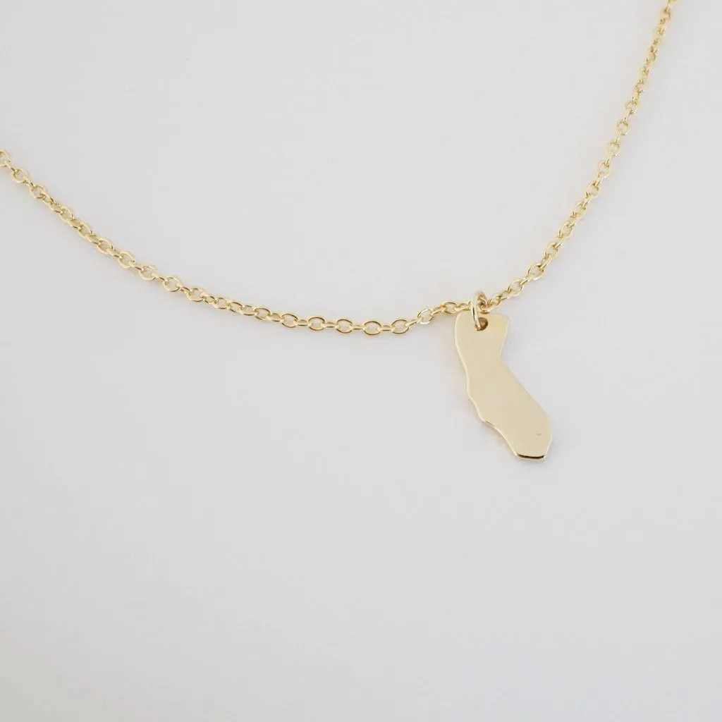 Tiny California Charm Necklace - Final Sale