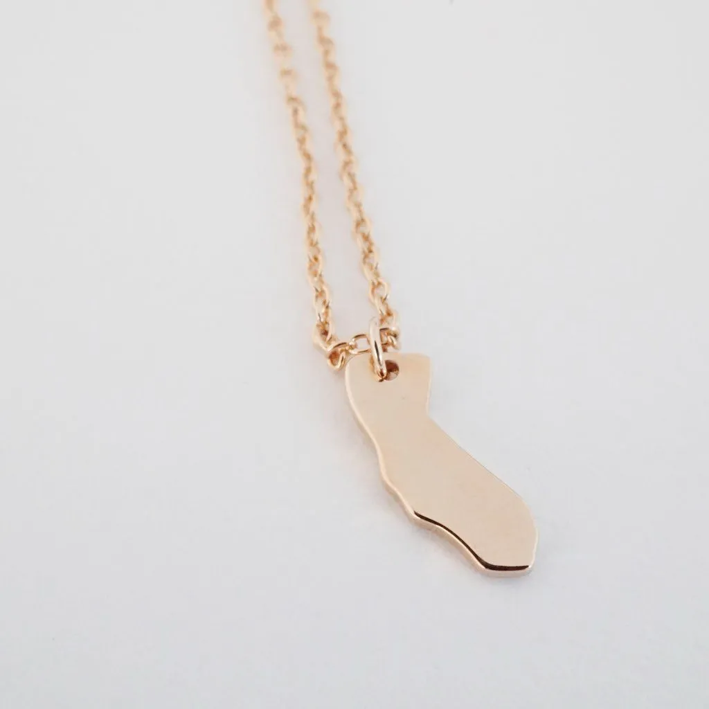 Tiny California Charm Necklace - Final Sale