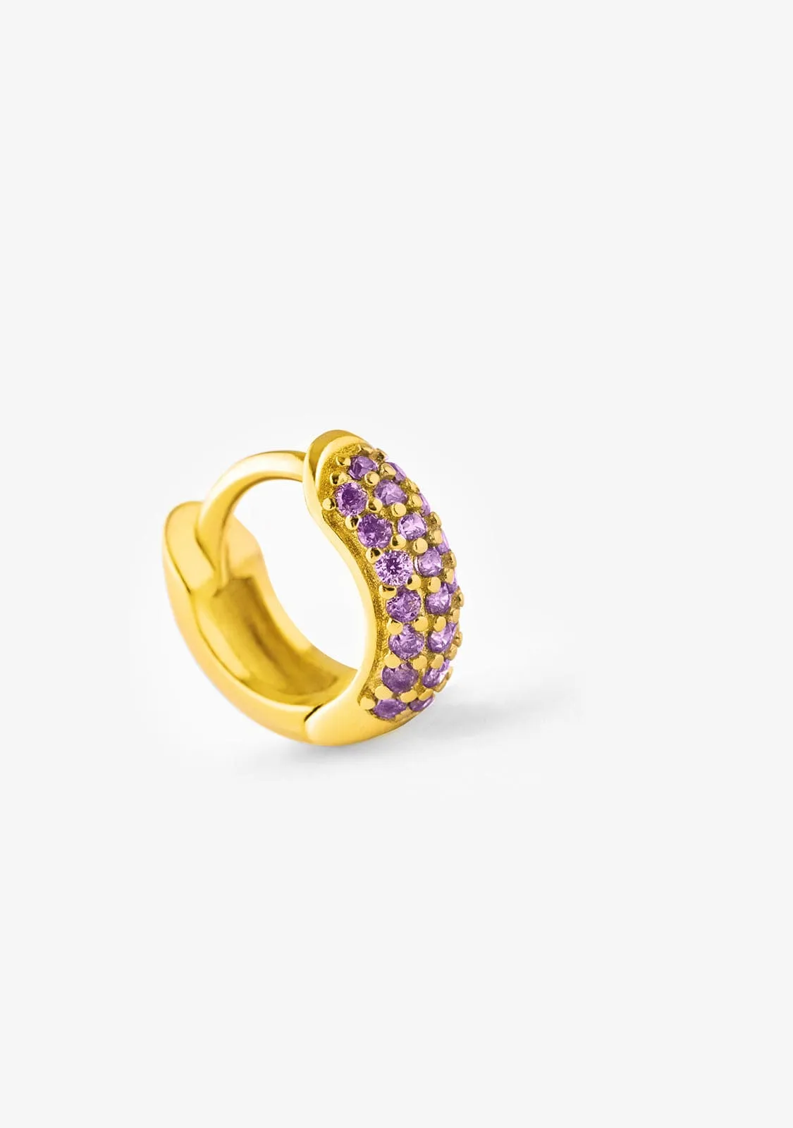 Vitto Amethyst Hoop Piercing Gold