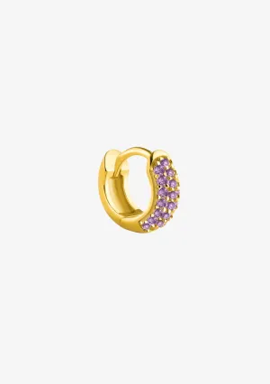 Vitto Amethyst Hoop Piercing Gold