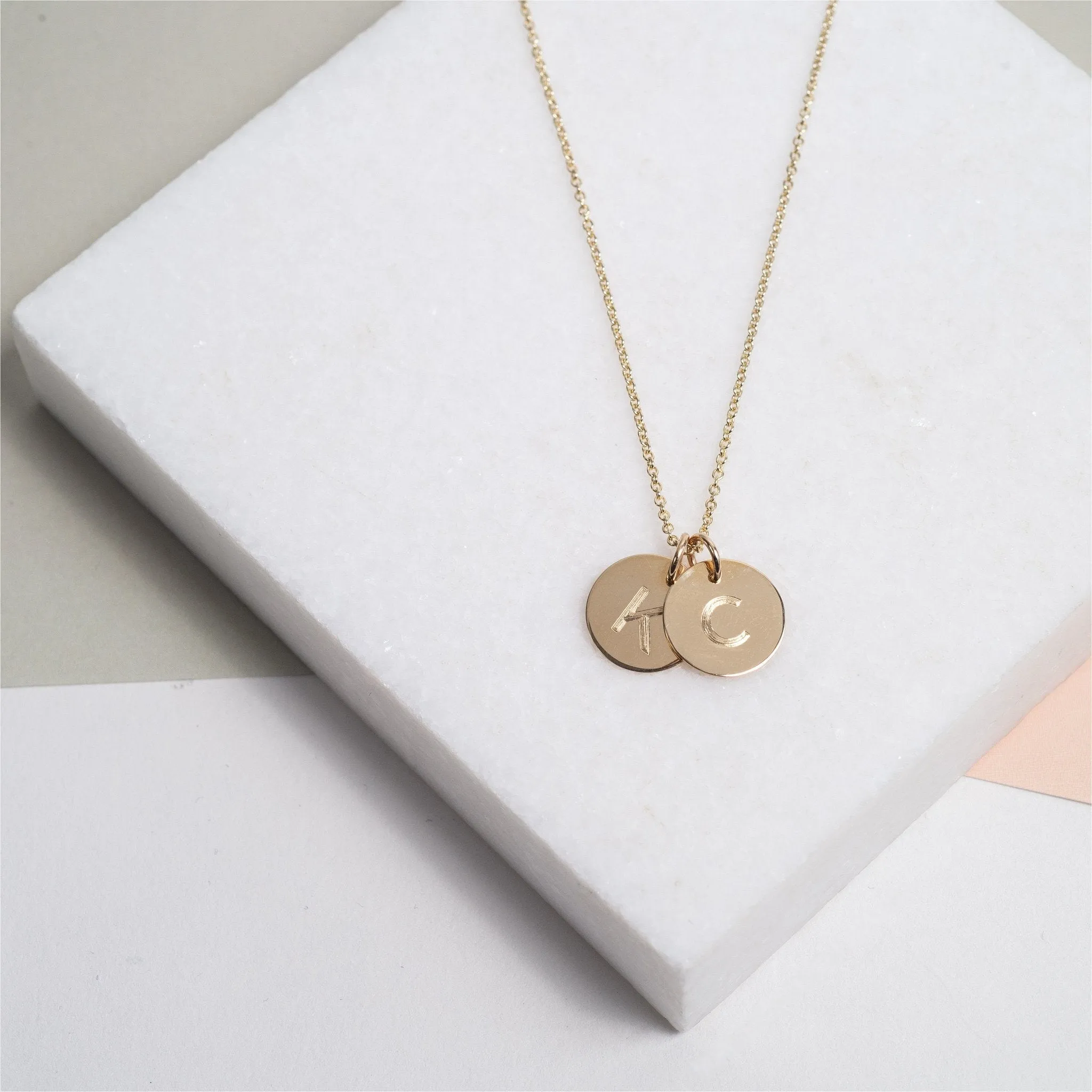 Westbourne 9ct Yellow Gold Disc Duo Necklace