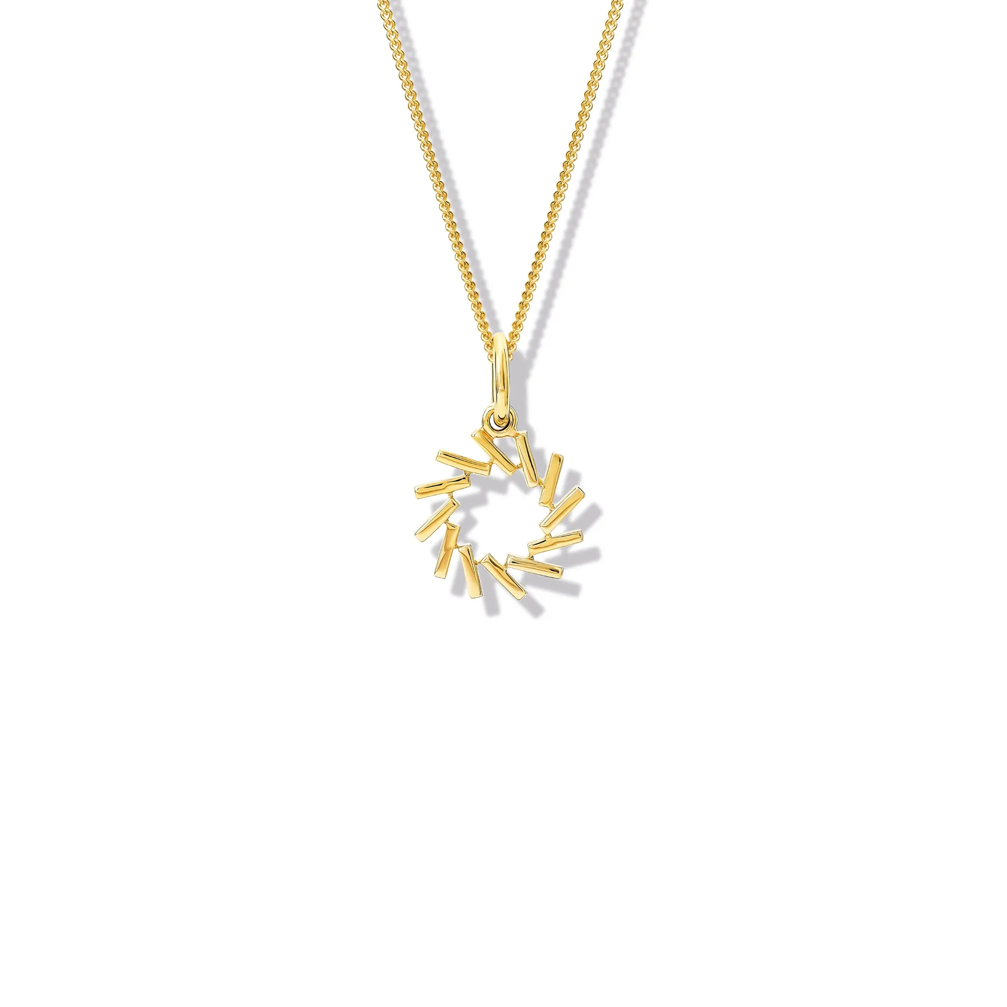 Zellije Small Necklace Pendant Yellow Gold